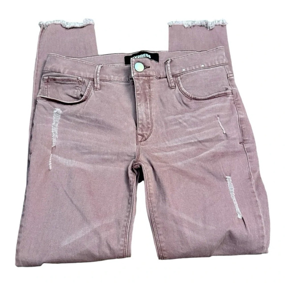 Express Pink Ankle & Cropped Jeans - Picture 2 of 6